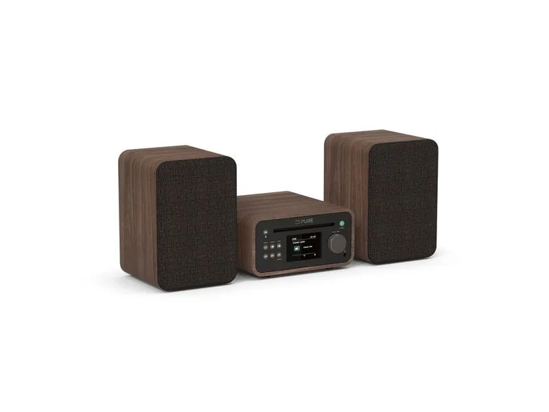 Pure Micro-HiFi Anlage Classic Stereo Mini Walnuss