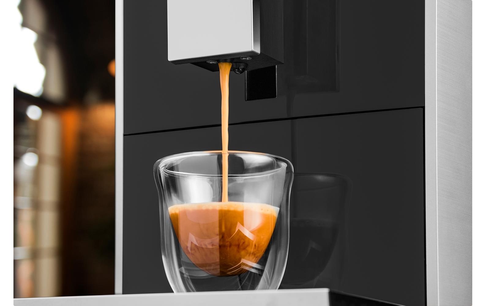 Trisa Siebträgermaschine Crema One Touch Schwarz/Silber