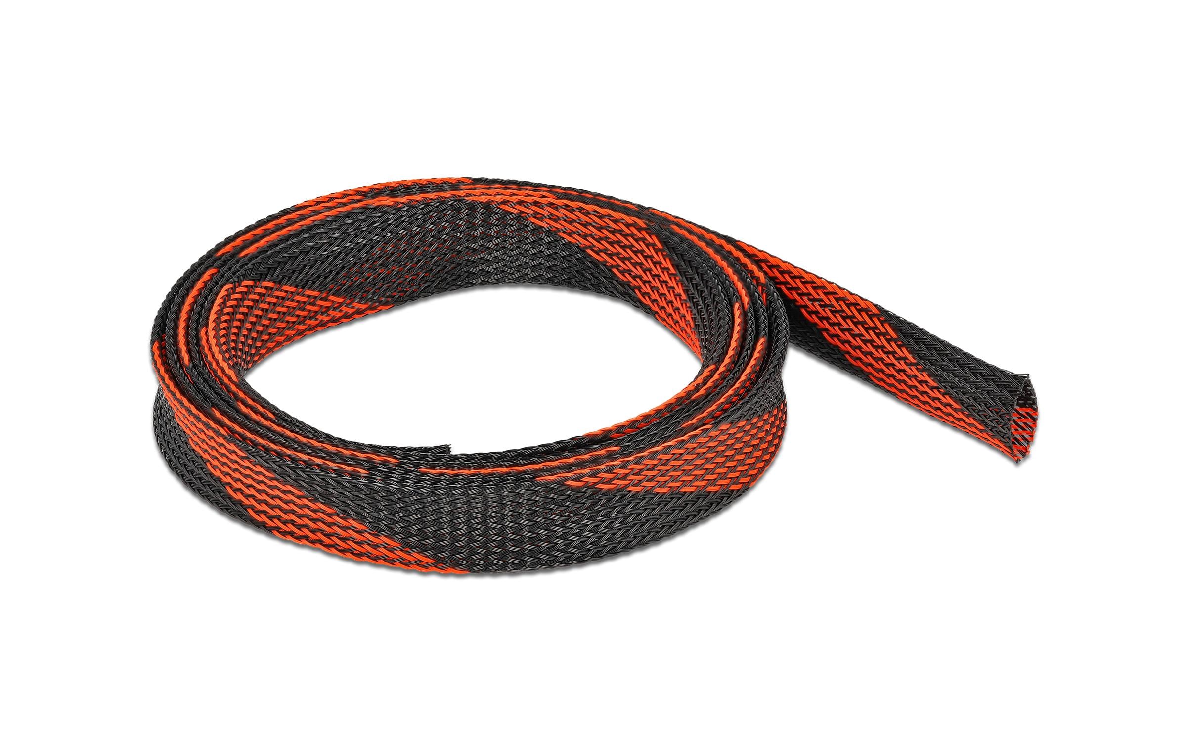 Delock Kabelschlauch dehnbar, 2m x 19 mm Rot Schwarz