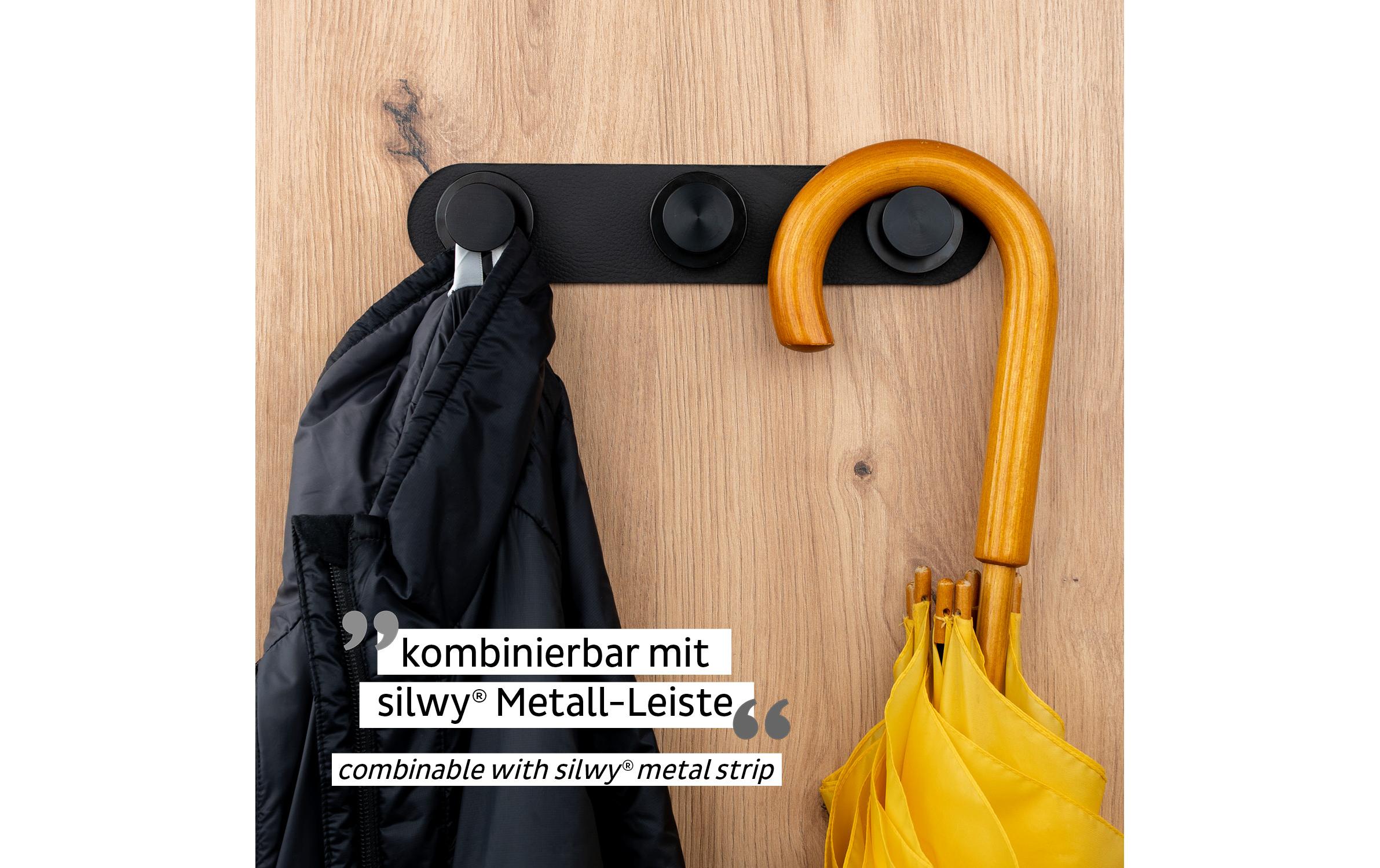 Silwy Magnet-Haken 1 Stück, Schwarz