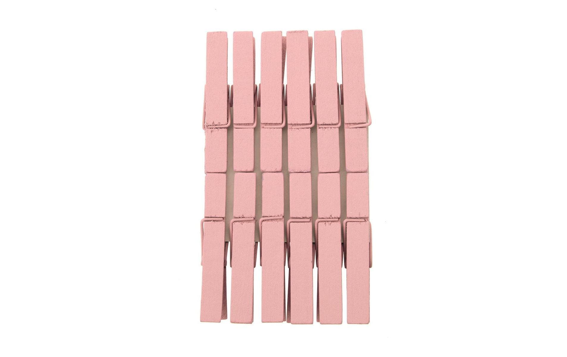 Glorex Holzkleinteile Wäscheklammer, Rosa, 12 Stück