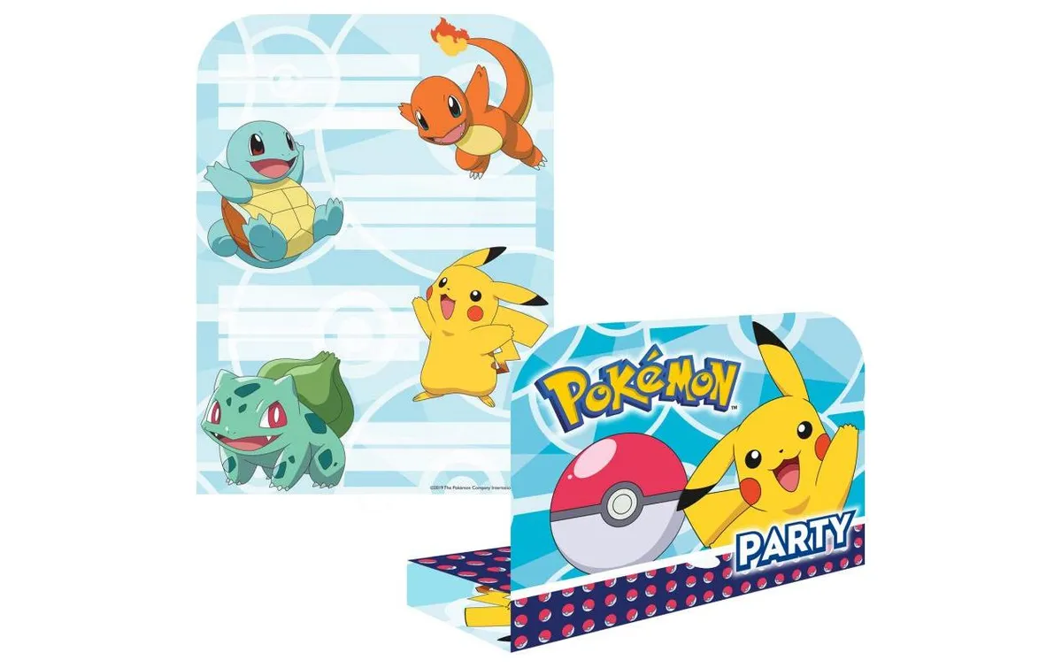 Amscan Einladungskarte Pokemon 8 Stück Amscan Einladungskarte Pokemon 8 Stück