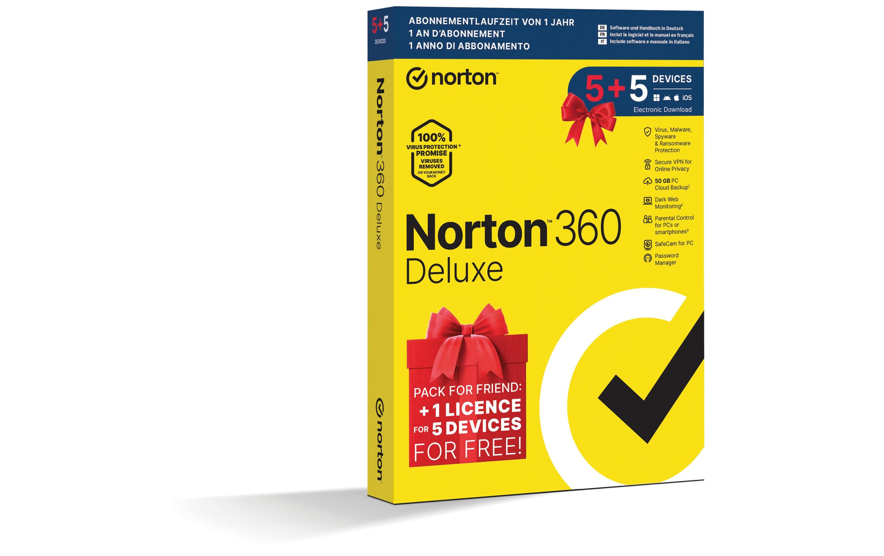 Norton Norton 360 Deluxe Box, 5+5 Device, 1 Jahr Norton Norton 360 Deluxe Box, 5+5 Device, 1 Jahr