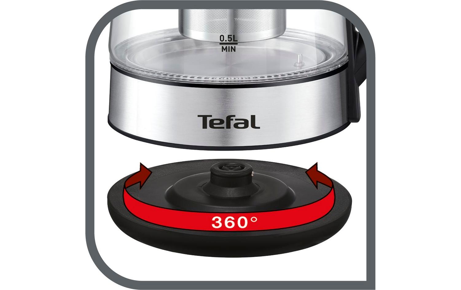 Tefal Wasserkocher BJ750D10 1.7 l, Schwarz/Silber
