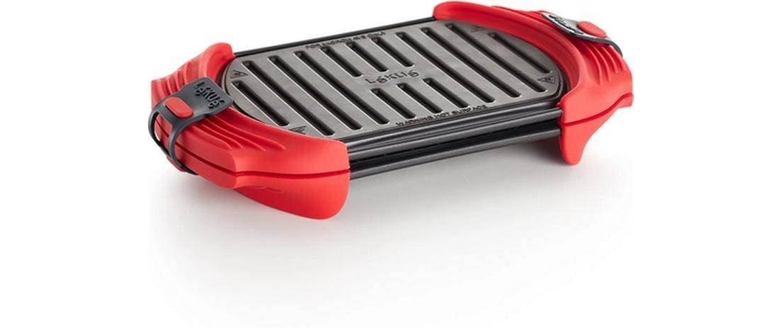 Lékué Mikrowellen-Grill 25.2 cm, Rot/Schwarz