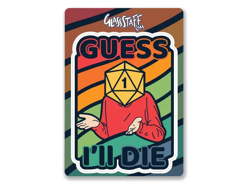 Glass Staff Colorful Guess I'll Die Sticker Mehrfarbig Glass Staff Colorful Guess I'll Die Sticker Mehrfarbig