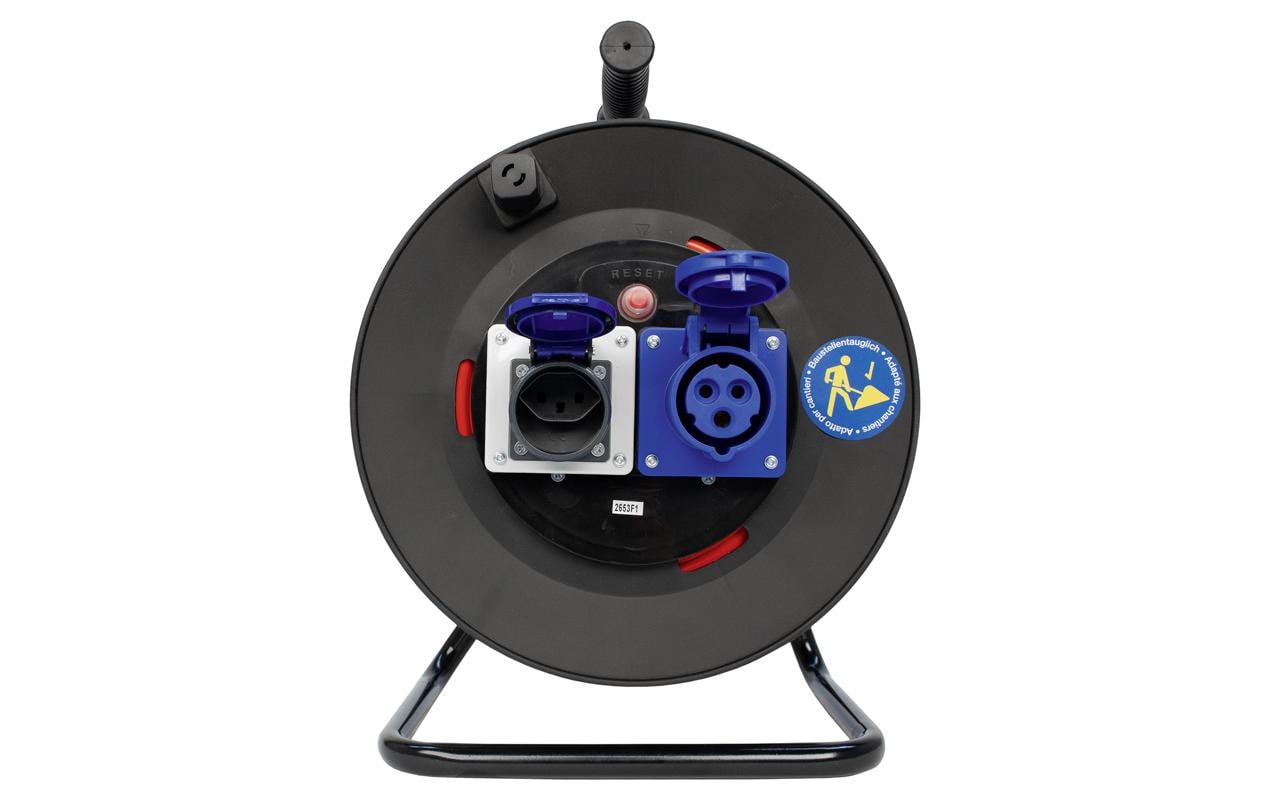 STEFFEN Kabelrolle GR1 40 m CEE16/3 + T23, Schwarz