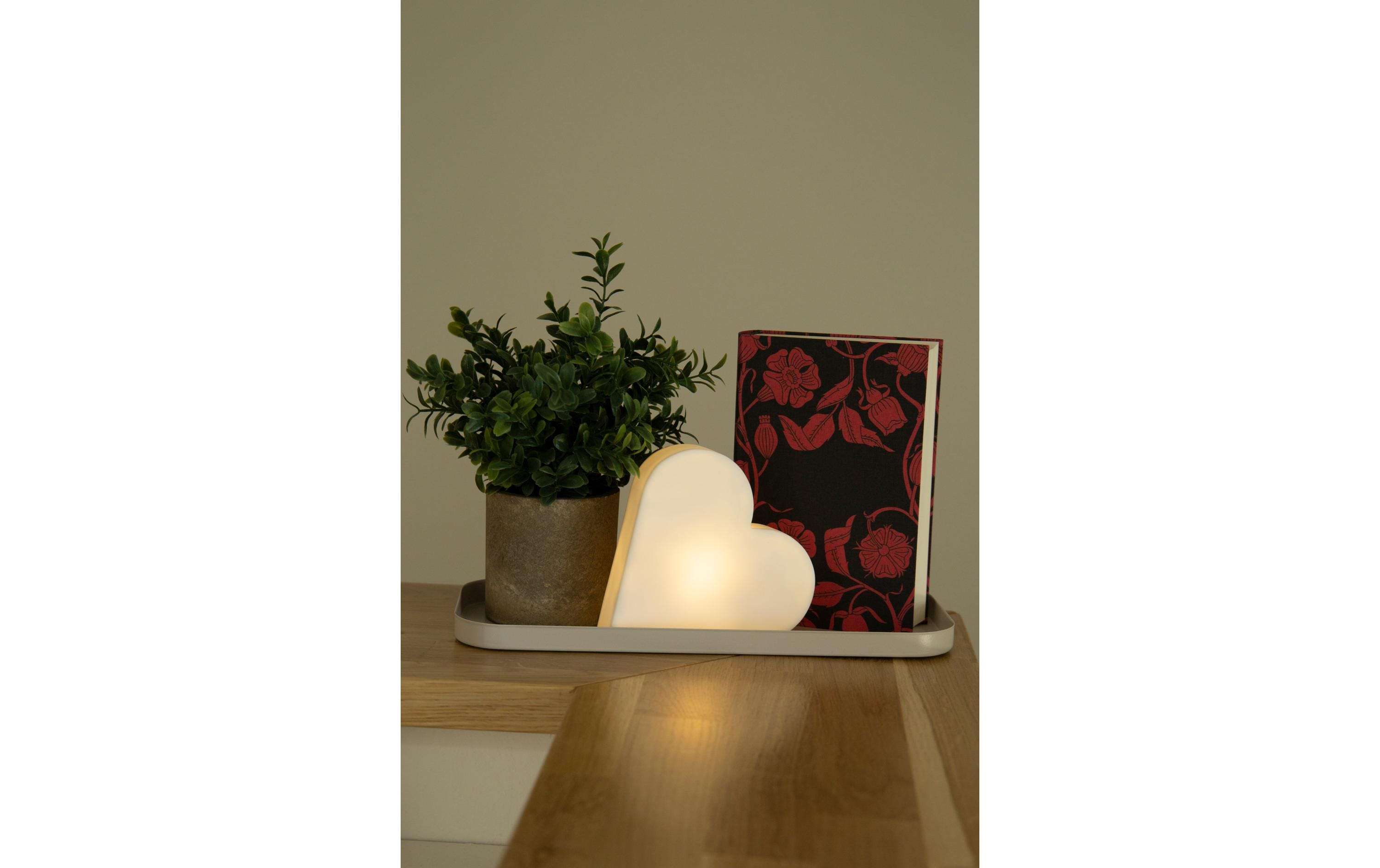 8 Seasons Design Motivlicht Shining Heart Micro S, Weiss