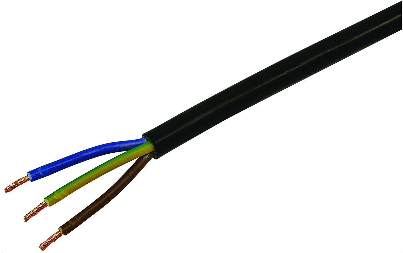 STEFFEN Installationskabel TD 3 x 1.5 mm², 100 m Schwarz