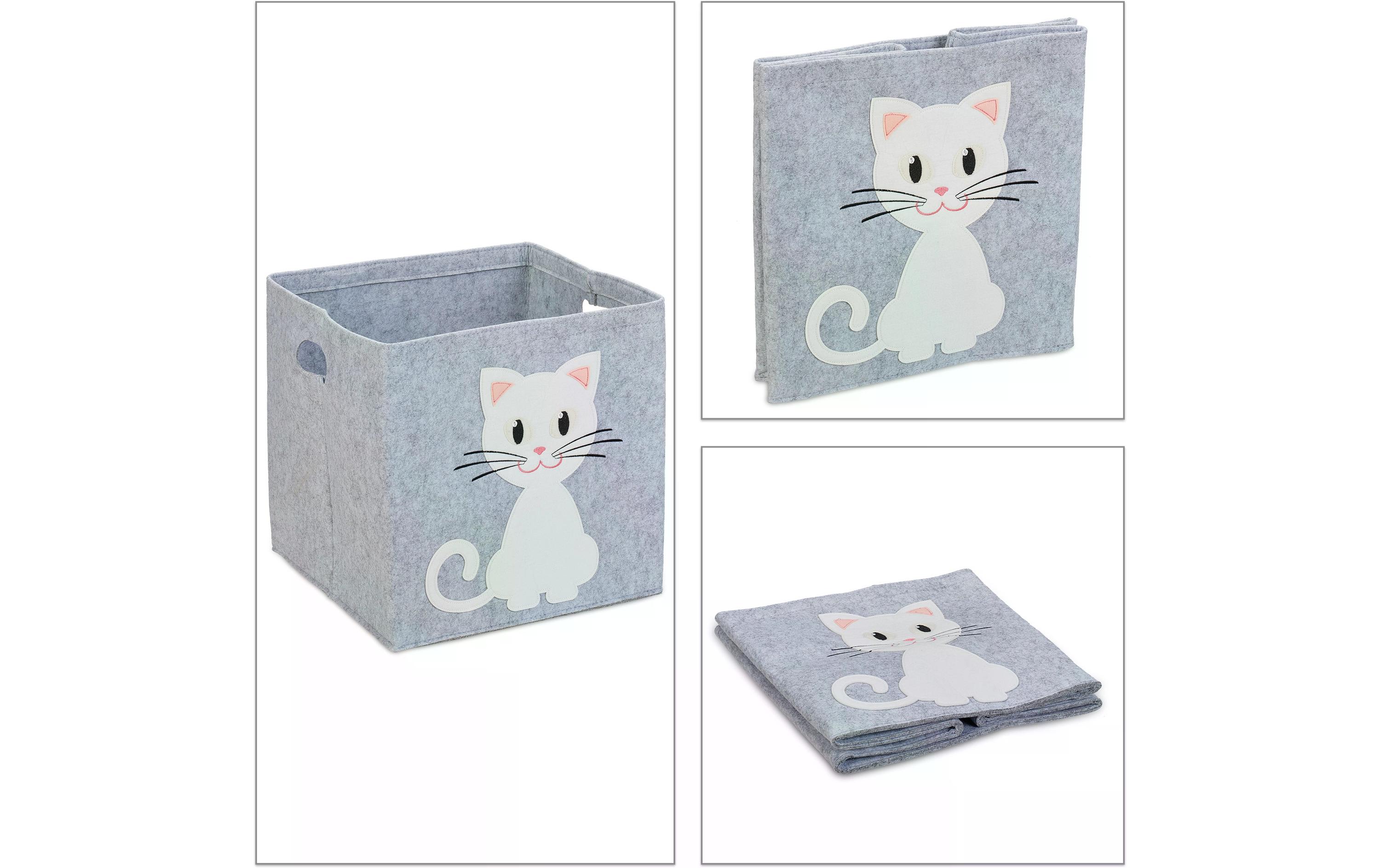 relaxdays Spielzeugkorb Katze