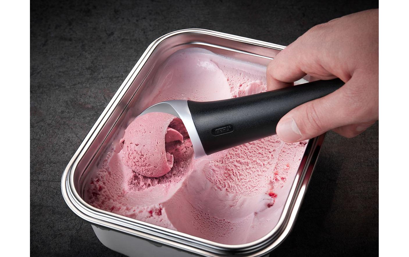 GEFU Eisportionierer Italia 19 cm, Schwarz/Silber