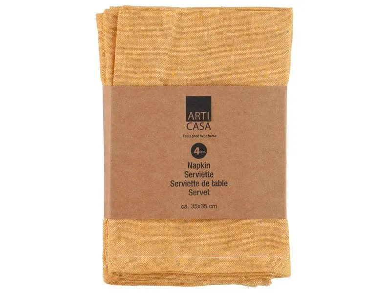 Arti Casa Servietten 35 x 35 cm, Gelb Arti Casa Servietten 35 x 35 cm, Gelb