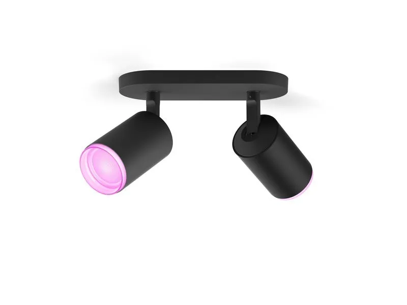 Philips Hue White & Color Ambiance Fugato 2er-Spot Schwarz