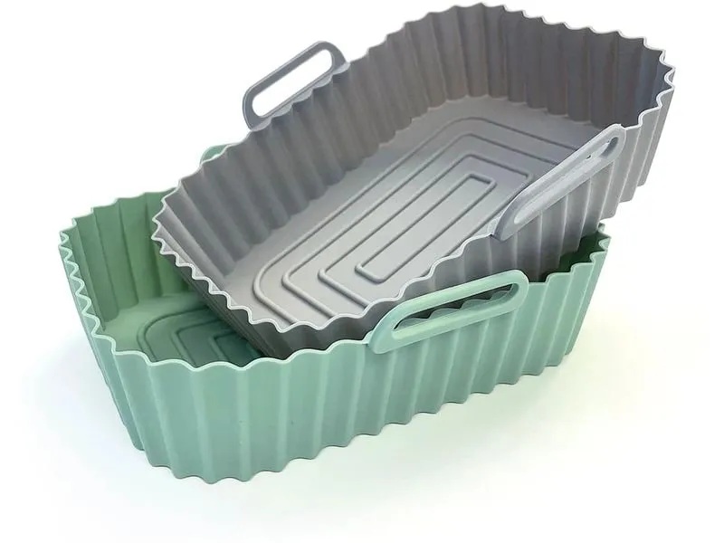 GOURMETmaxx Auflaufform-Set 2 Stück Eckig, Grau/Mint,1500 ml GOURMETmaxx Auflaufform-Set 2 Stück Eckig, Grau/Mint,1500 ml