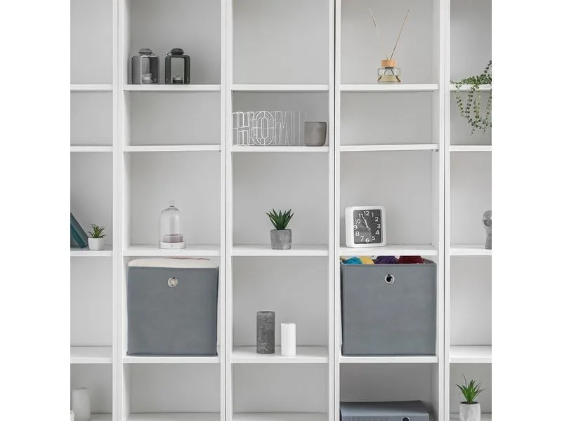 relaxdays Aufbewahrungsbox 4er Set Grau relaxdays Aufbewahrungsbox 4er Set Grau