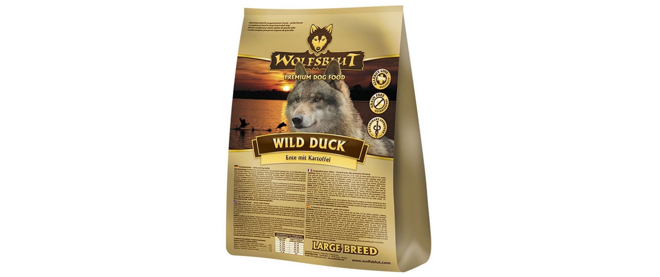 Wolfsblut Trockenfutter Dog Wild Duck Large Breed, 12.5 kg