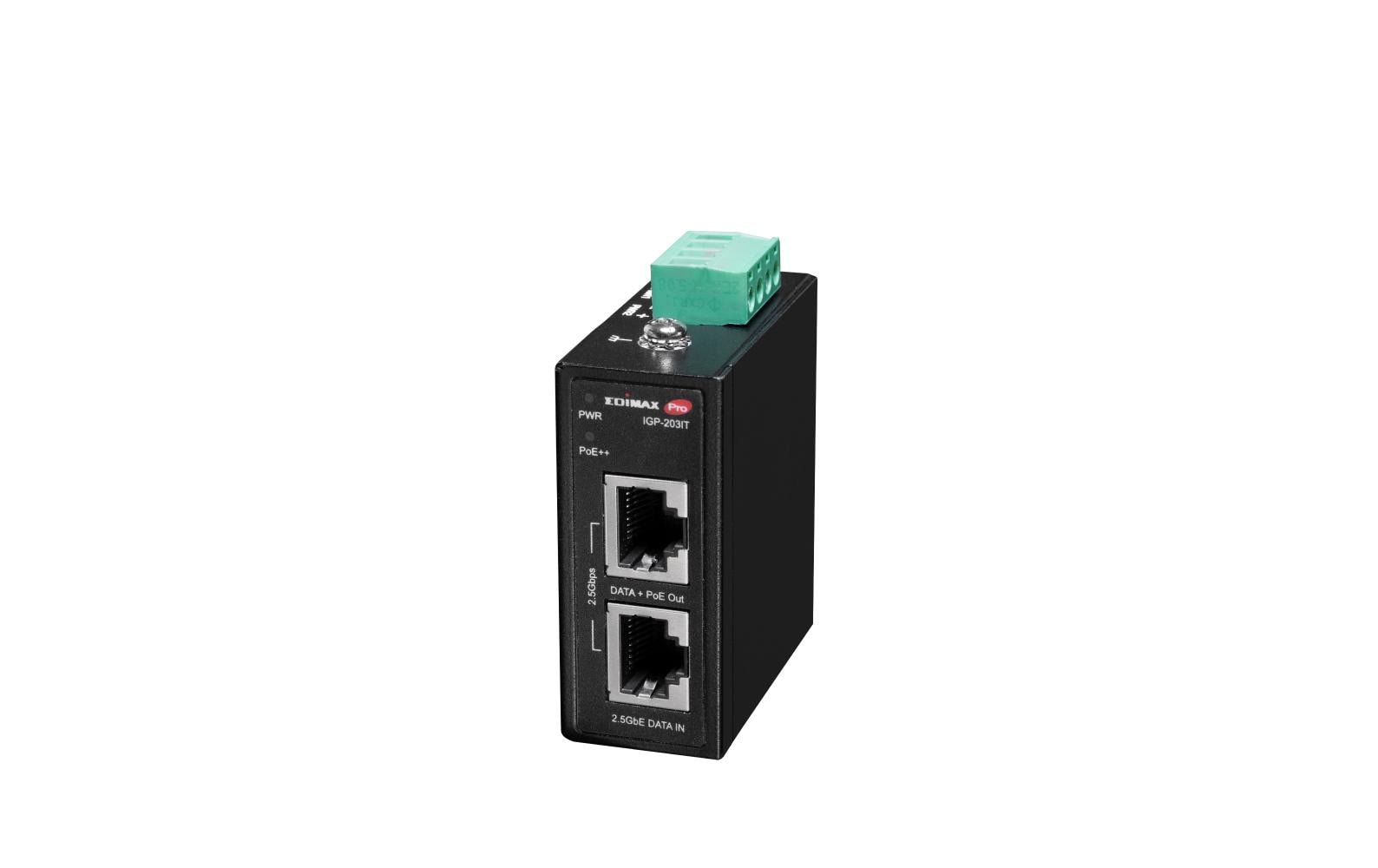Edimax Pro PoE++ Injector IGP-203IT Industrie 90W, DIN-Rail Edimax Pro PoE++ Injector IGP-203IT Industrie 90W, DIN-Rail