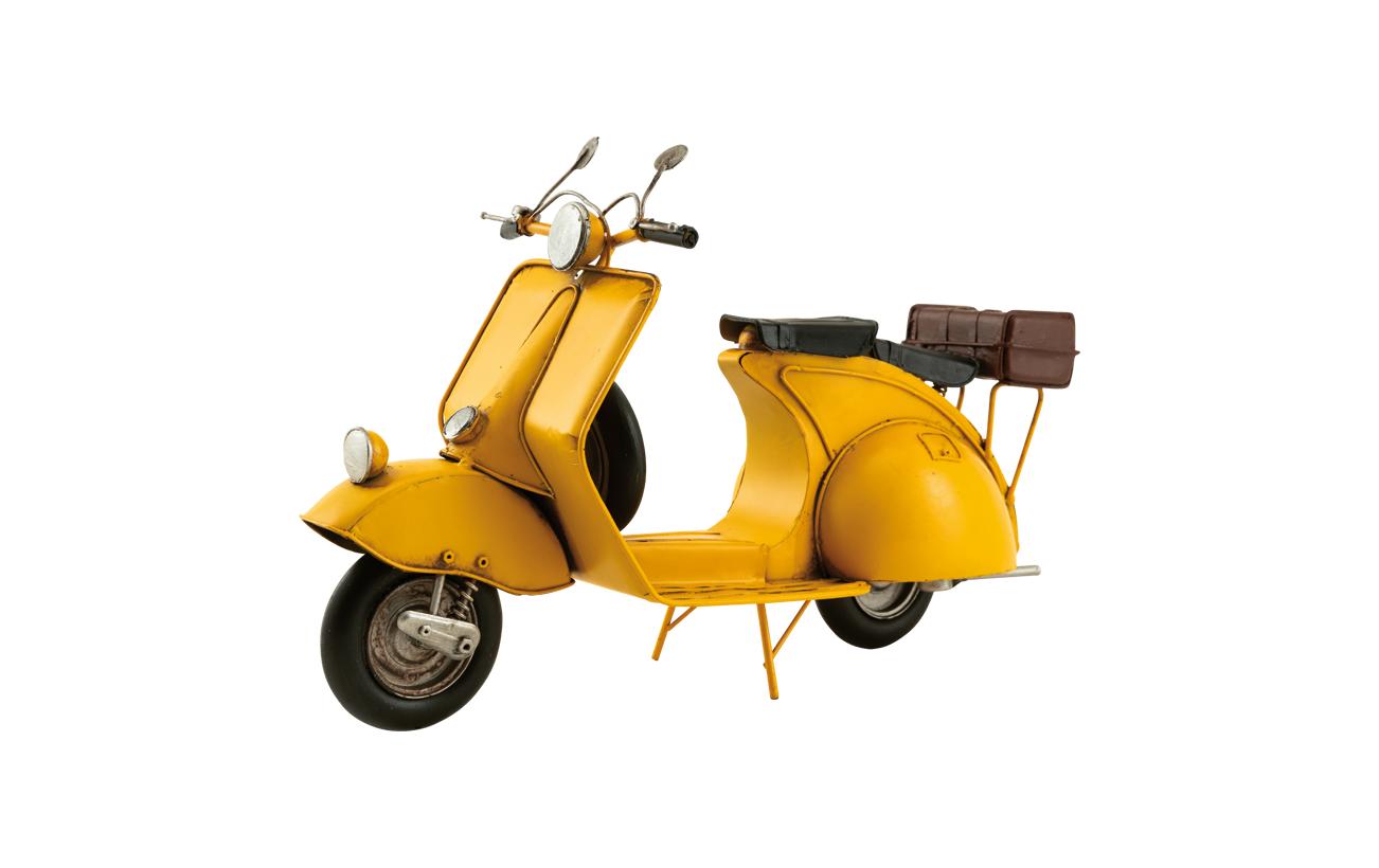 Dekomat AG Aufsteller Roller mit Reisekoffer 13 cm, Gelb