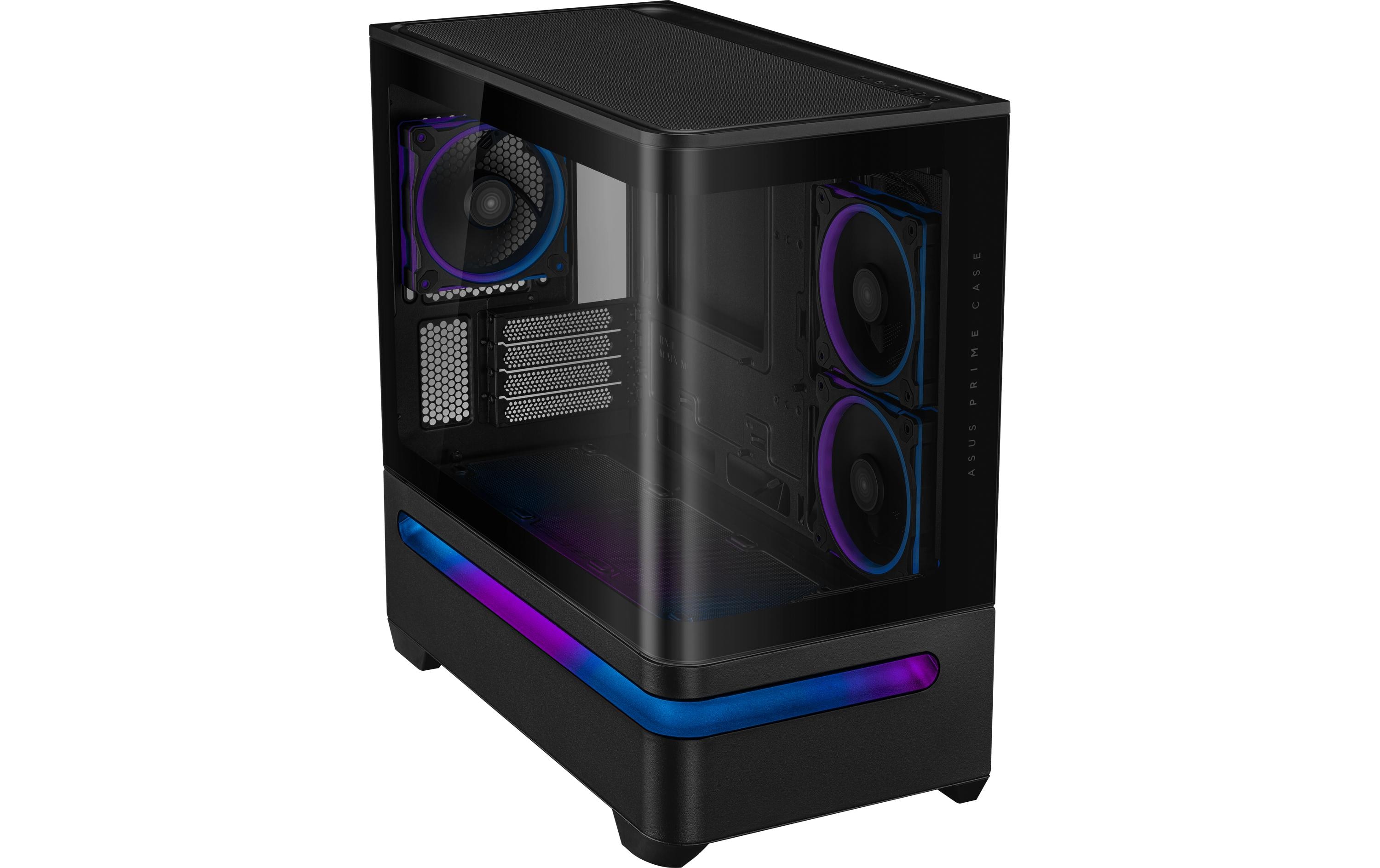 ASUS PC-Gehäuse Prime AP202 TG ARGB Schwarz