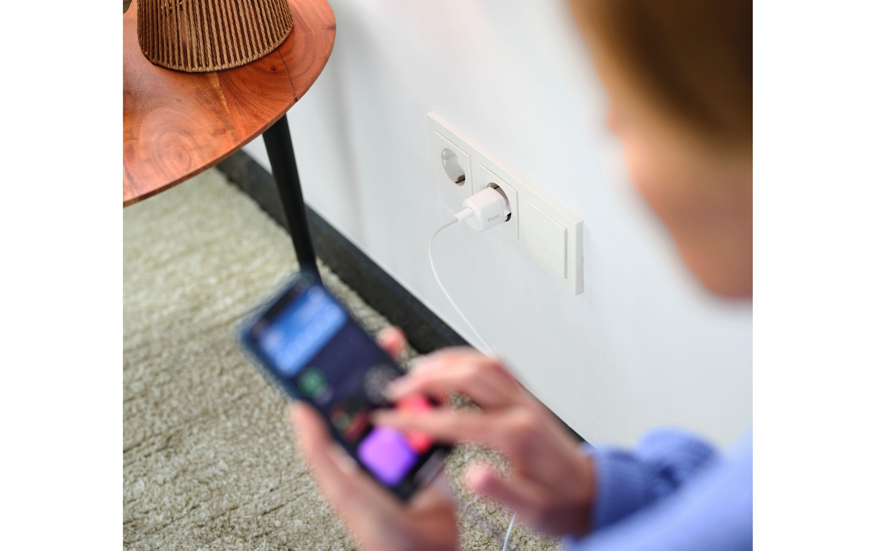 Trust USB-Wandladegerät Maxo Ultrakleines USB-C-PD 20 W Weiss