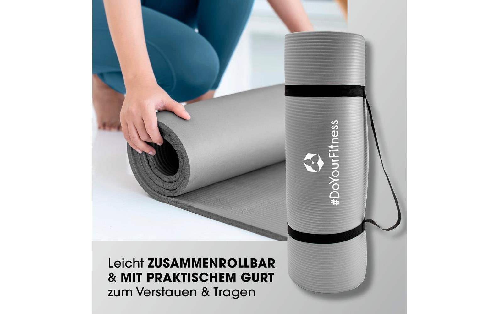 World Fitness Fitnessmatte Ashanti 190 cm x 100 cm, Grau