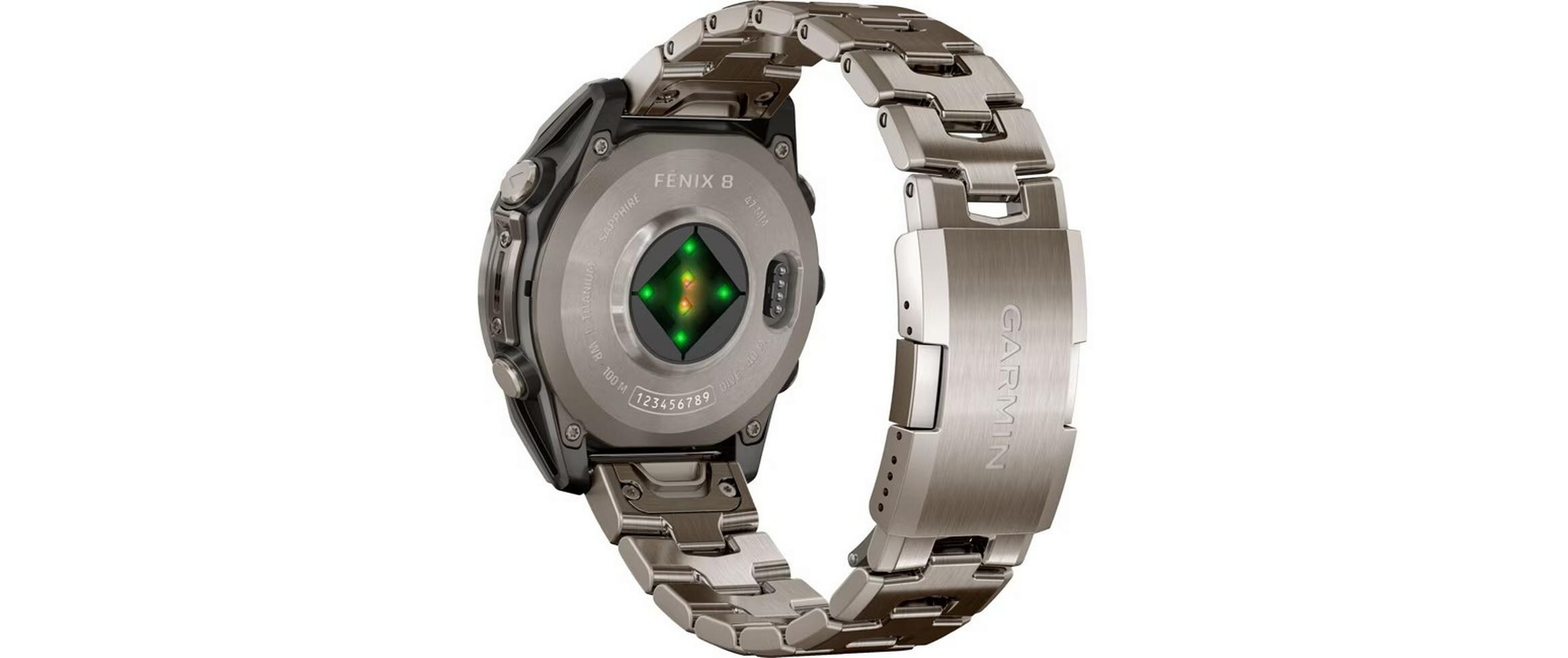 GARMIN Sportuhr Fenix 8 AMOLED Sapphire, 47 mm Titan