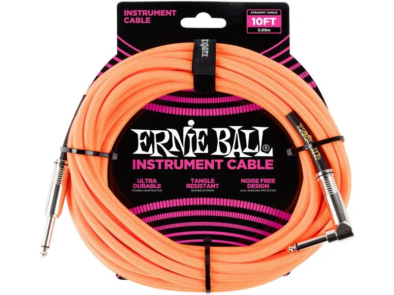 Ernie Ball Instrumentenkabel 6079 – 3.05 m, Neonorange Ernie Ball Instrumentenkabel 6079 – 3.05 m, Neonorange