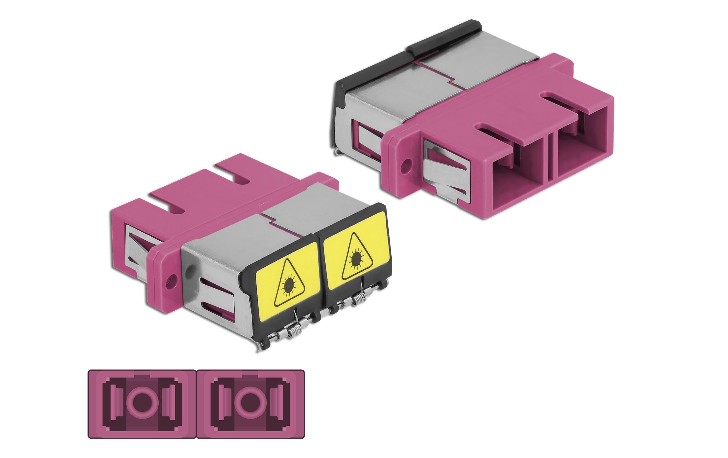 Delock LWL-Kupplung SC – SC Duplex Multimode OM4 1 Stück
