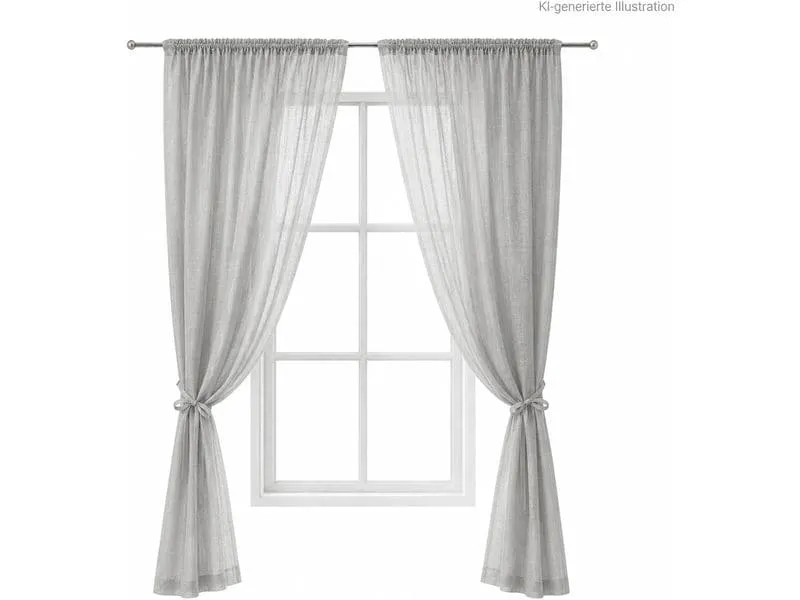 Urbanara URBANARA Vorhang 2er-Set Musselin Trofa 135 cm x 320 cm Urbanara URBANARA Vorhang 2er-Set Musselin Trofa 135 cm x 320 cm