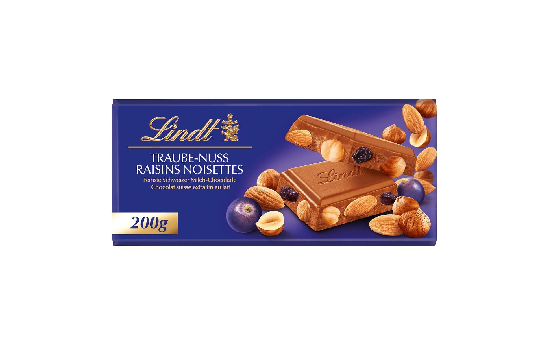 Lindt Tafelschokolade Milch Traube & Nuss 200 g