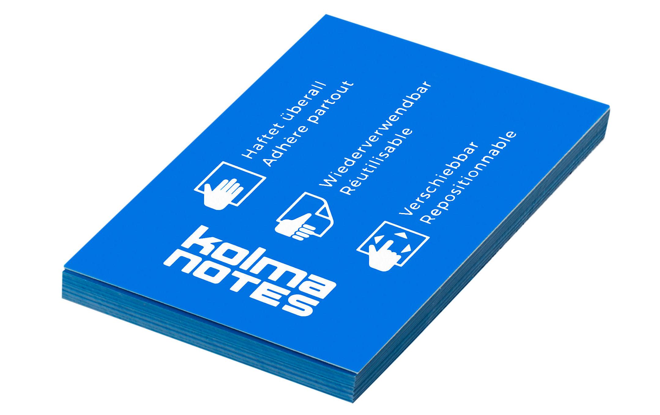 Kolma Notizzettel NOTES A8 Blau, 100 Blatt