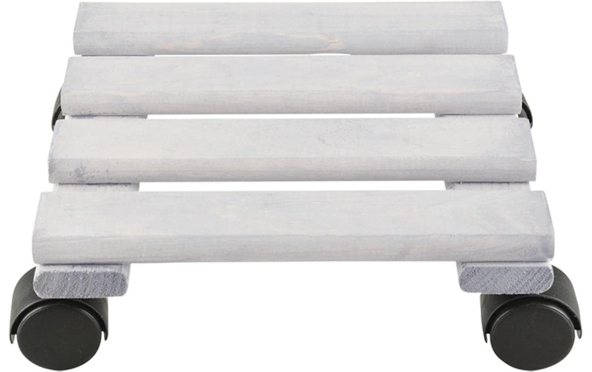 Esschert Design Rolleruntersetzer Quadratisch S Grau/Schwarz Esschert Design Rolleruntersetzer Quadratisch S Grau/Schwarz