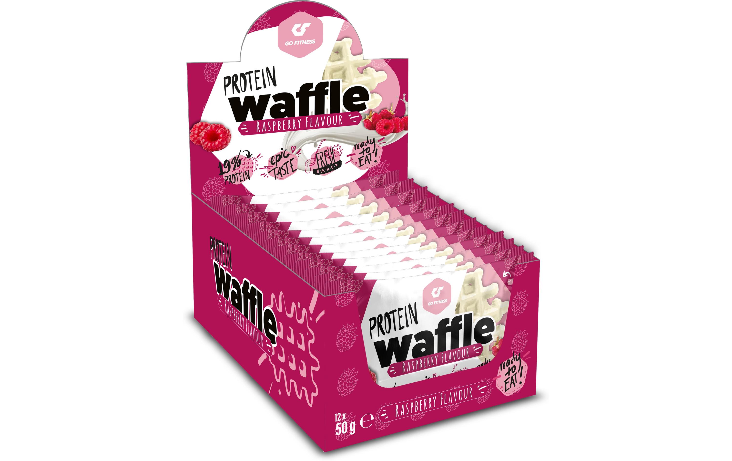 Go Fitness Riegel Nutrition Protein Waffle Raspberry 12 x 50g