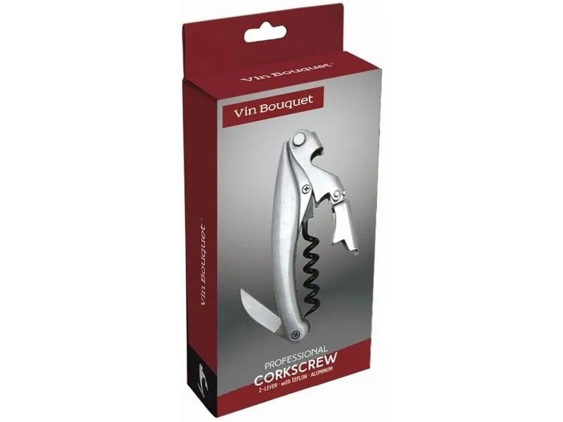 Vin Bouquet Korkenzieher Vin Bouquet Kellnerkorkenzieher Deluxe Silber