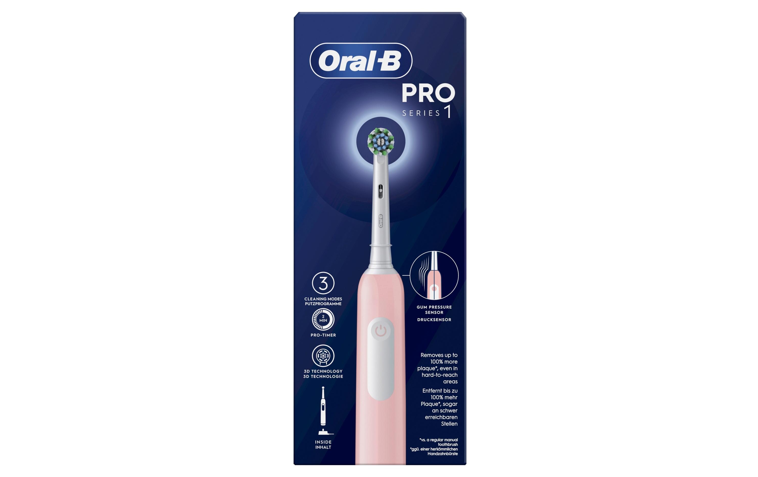 Oral-B Rotationszahnbürste Pro 1 Cross Action Pink