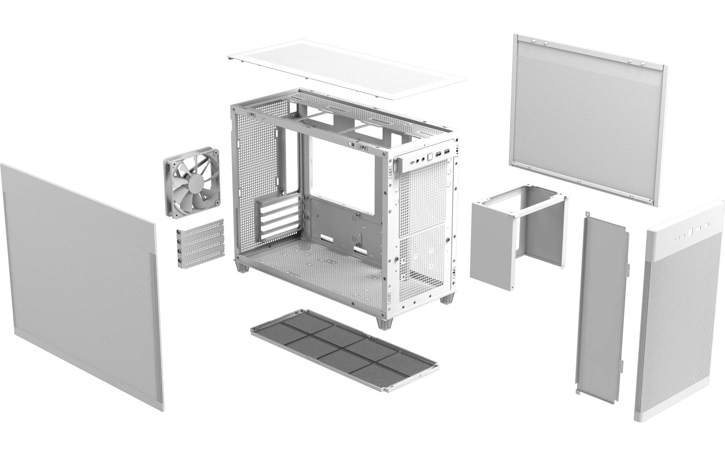 ASUS PC-Gehäuse AP201 MicroATX Weiss