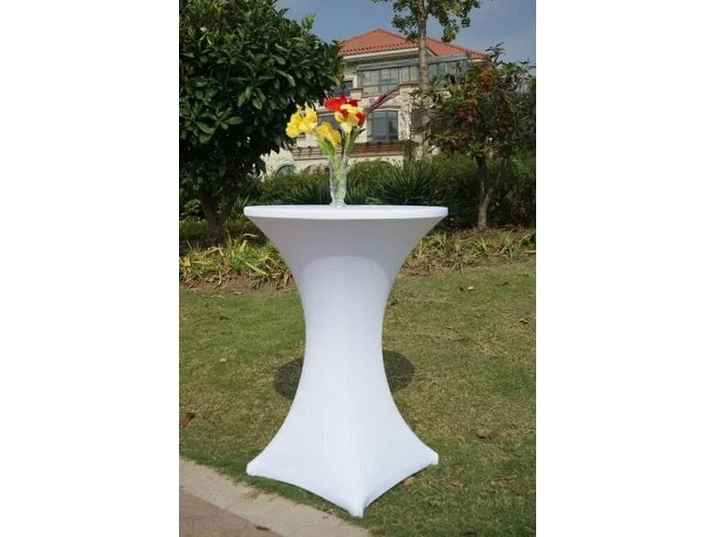 Dameco Stoff Stehtisch-Husse 60 cm/65 cm x 120 cm, Weiss Dameco Stoff Stehtisch-Husse 60 cm/65 cm x 120 cm, Weiss