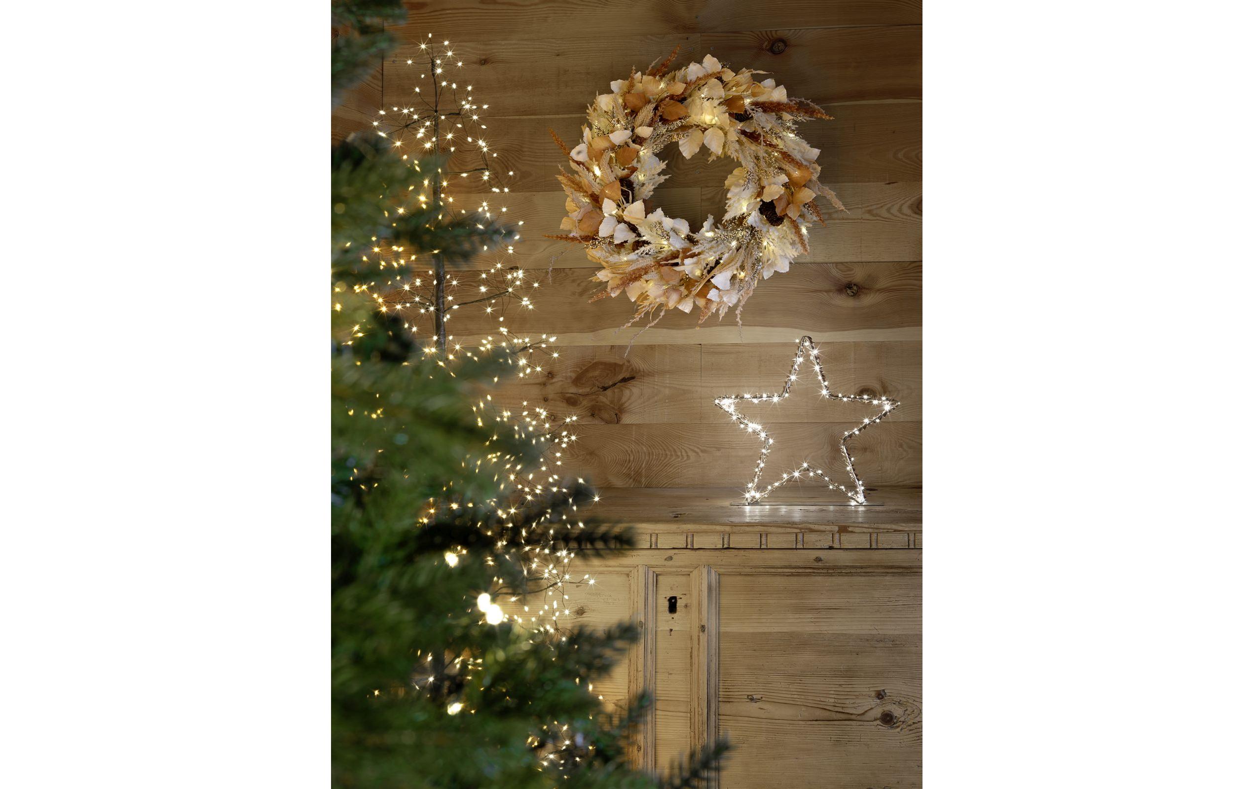 STT LED-Weihnachtskranz Flower wreath 75 cm