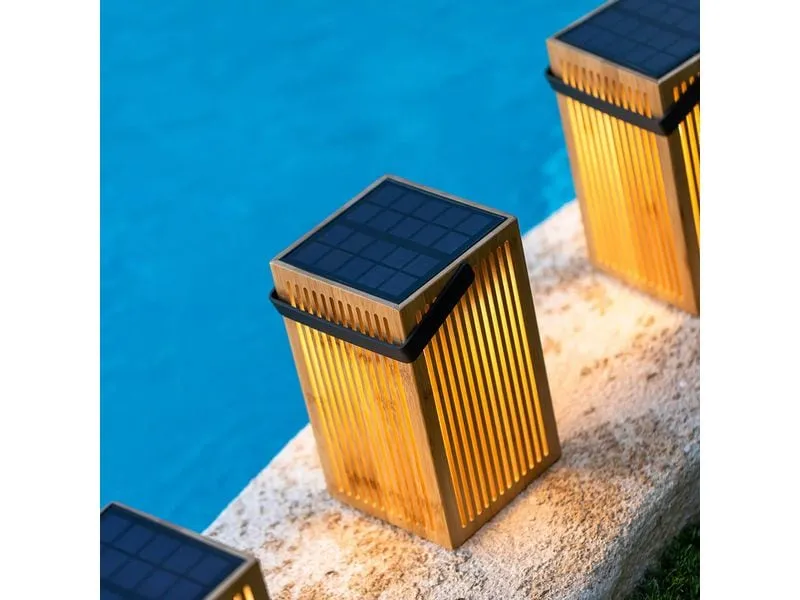 new Garden Okinawa Lantern kabellose, tragbare Laterne Braun