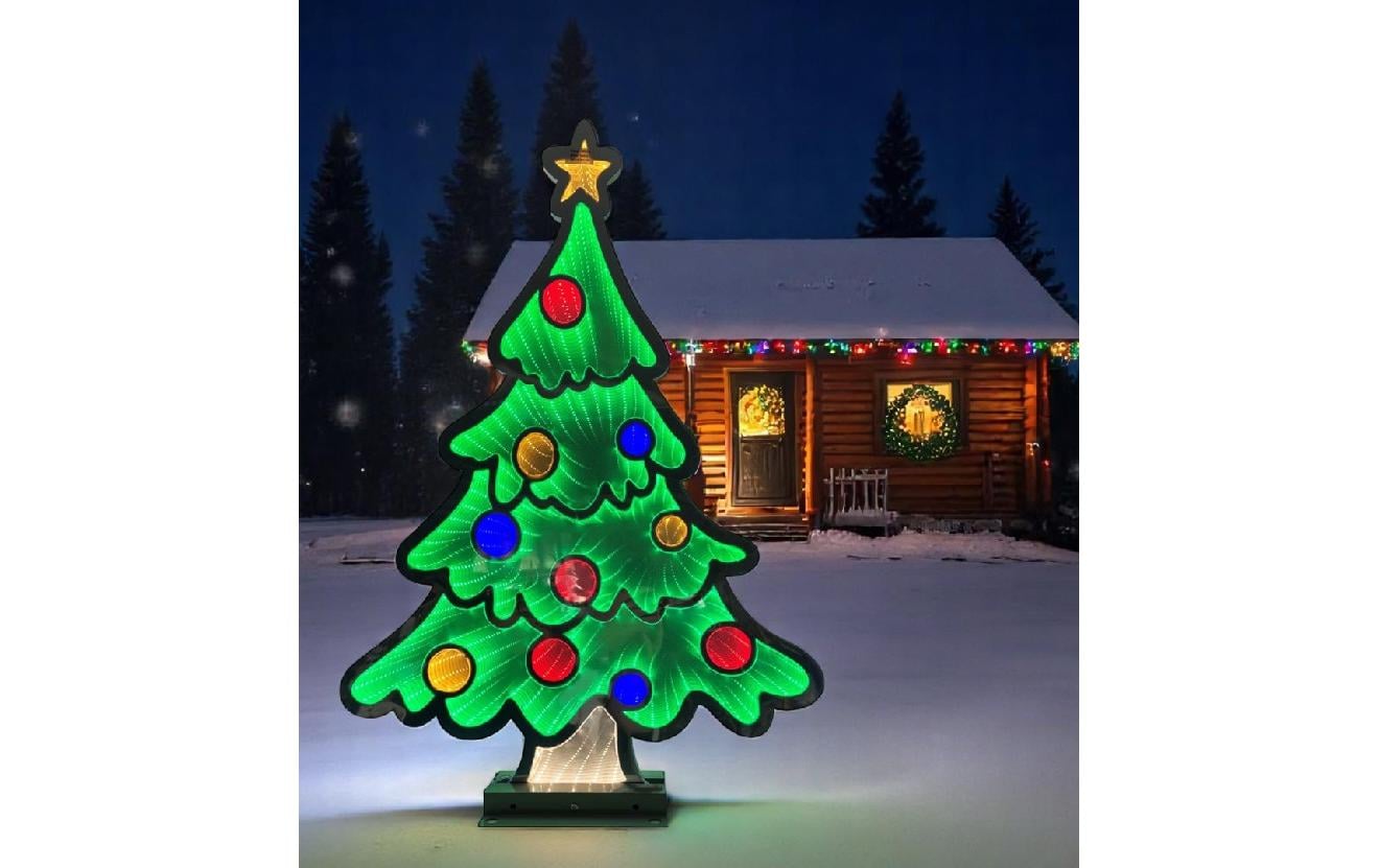 Dameco LED Figur Baum Infinity Effekt, 5 cm x 44.5 cm x 64.5 cm