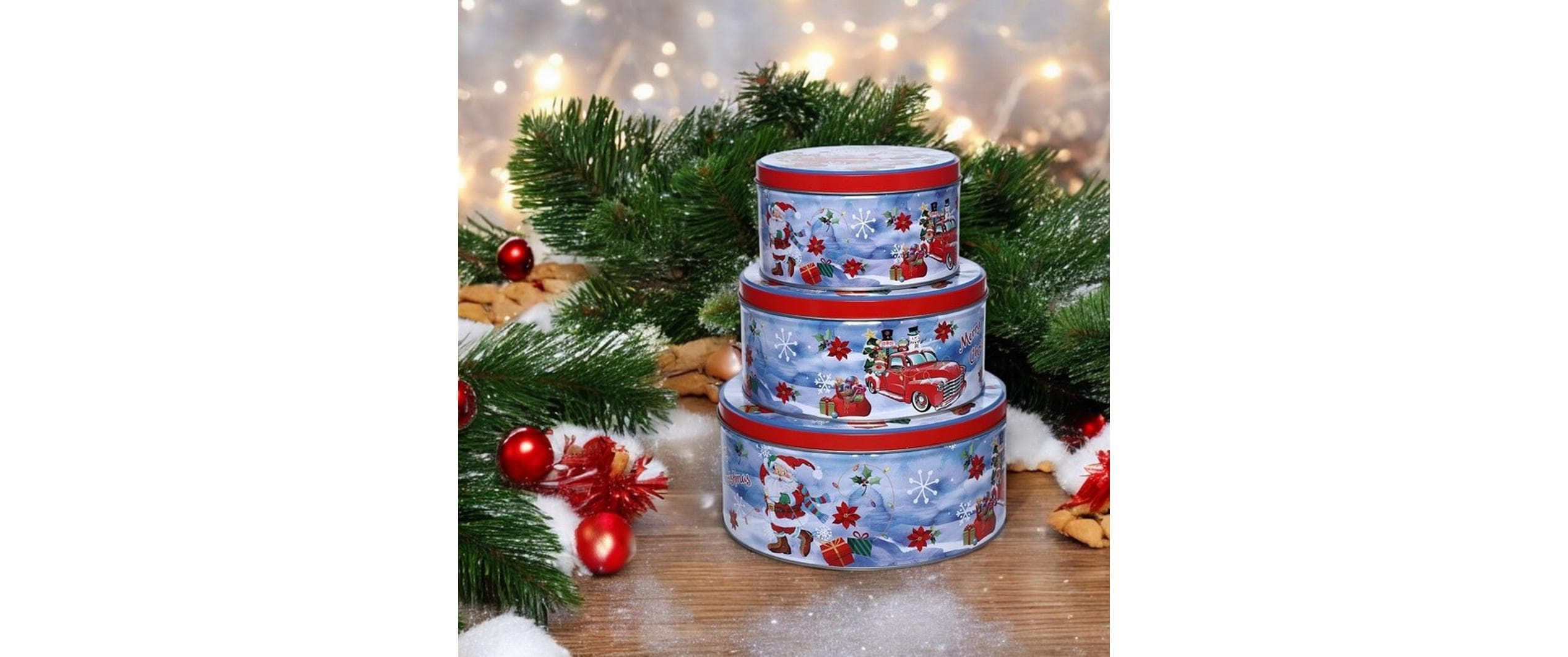 Dameco Guetzli-Dose Santa & Auto 3-teilig