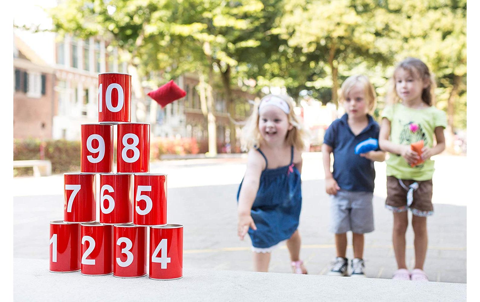 BS Toys Wurfspiel Büchsenwerfen rot mit Zahlen
