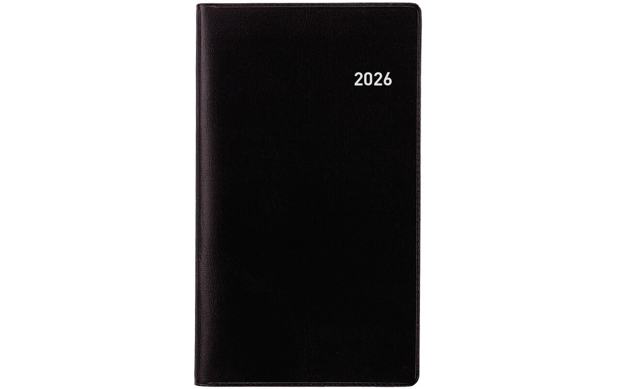 Biella Taschenagenda Planer Luzern Schwarz, 8.7 x 15.3 cm
