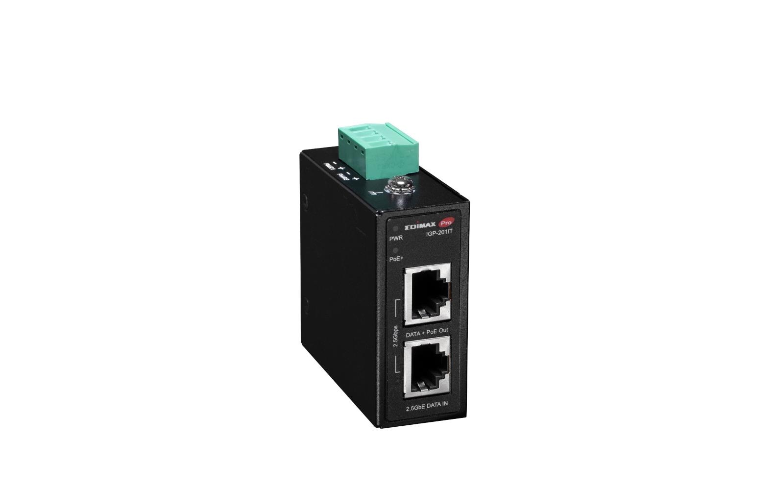 Edimax Pro PoE+ Injector IGP-201IT Industrie 30W, DIN-Rail