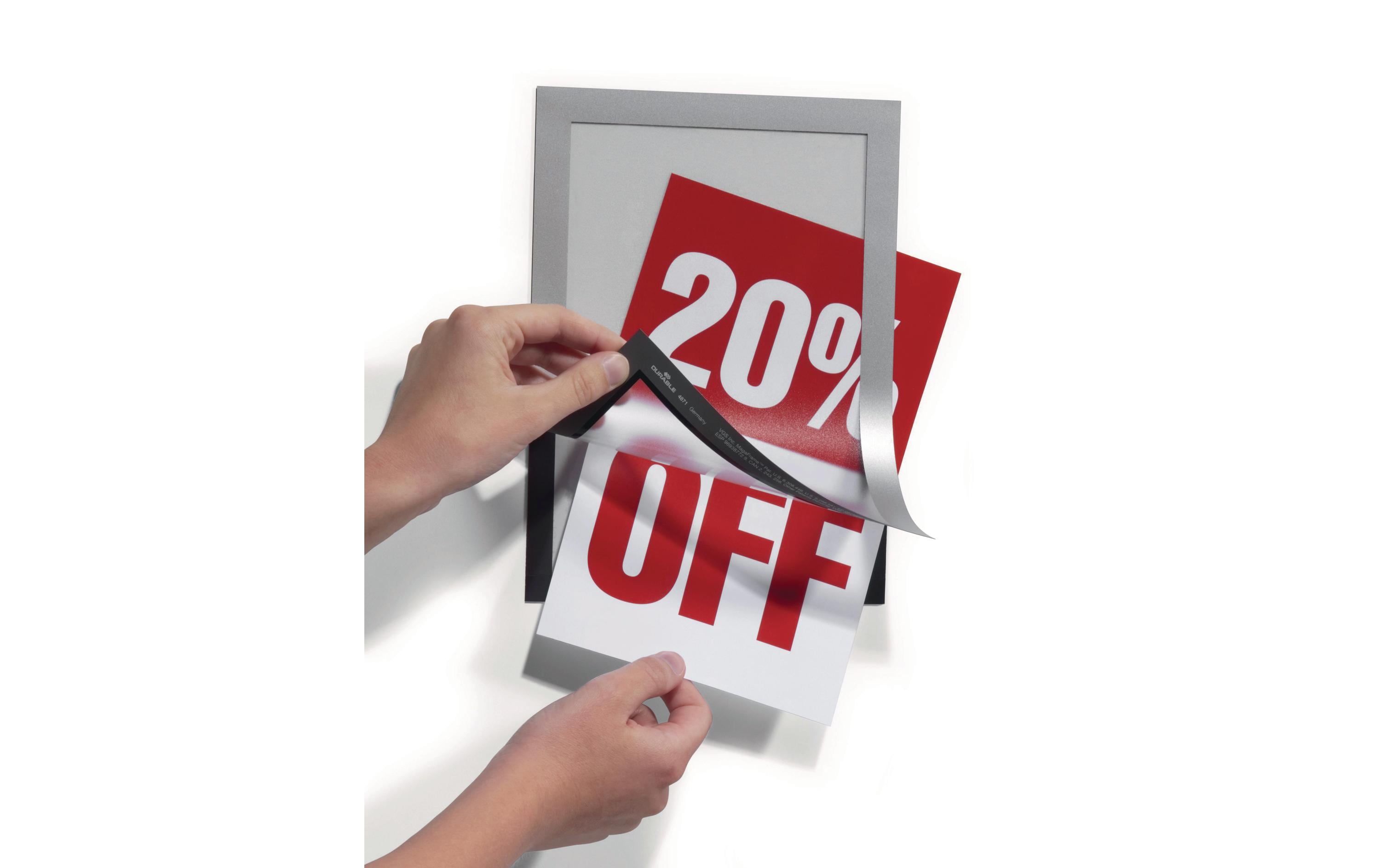 DURABLE Präsentationsrahmen Duraframe A5 2 Stück Silber DURABLE Präsentationsrahmen Duraframe A5 2 Stück Silber