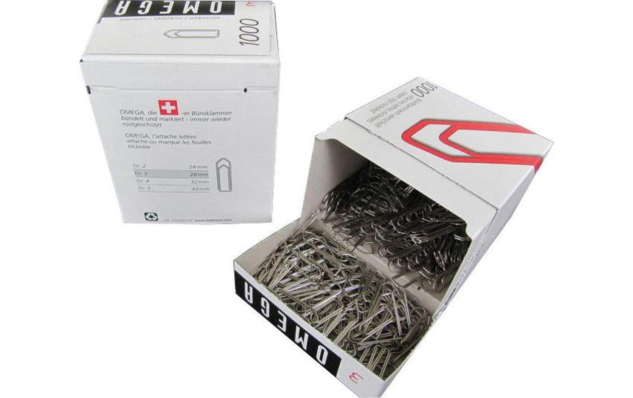 Omega Büroklammer No3 28mm 1000 Stück Omega Büroklammer No3 28mm 1000 Stück