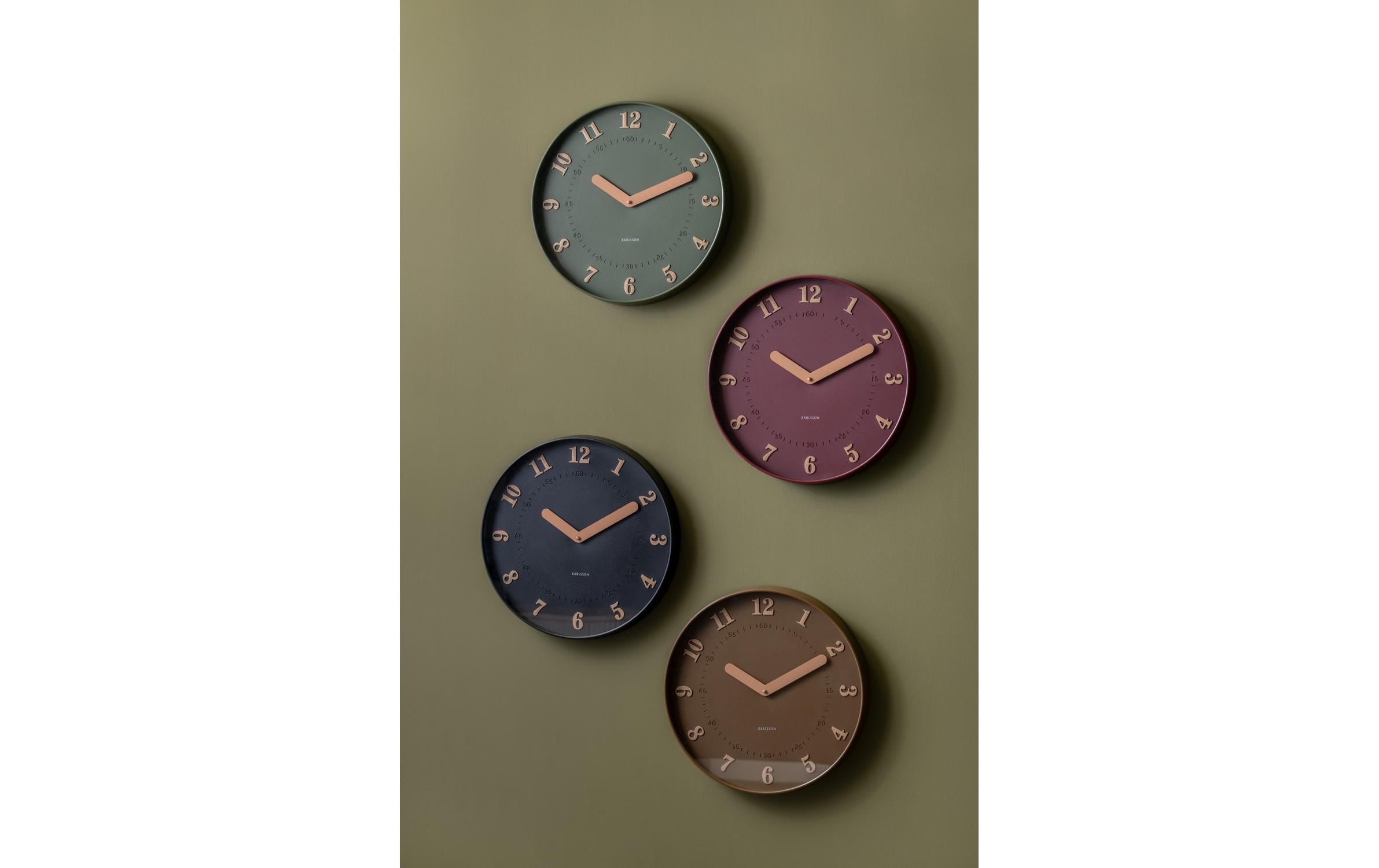 KARLSSON Wanduhr Amena 40 cm, Black