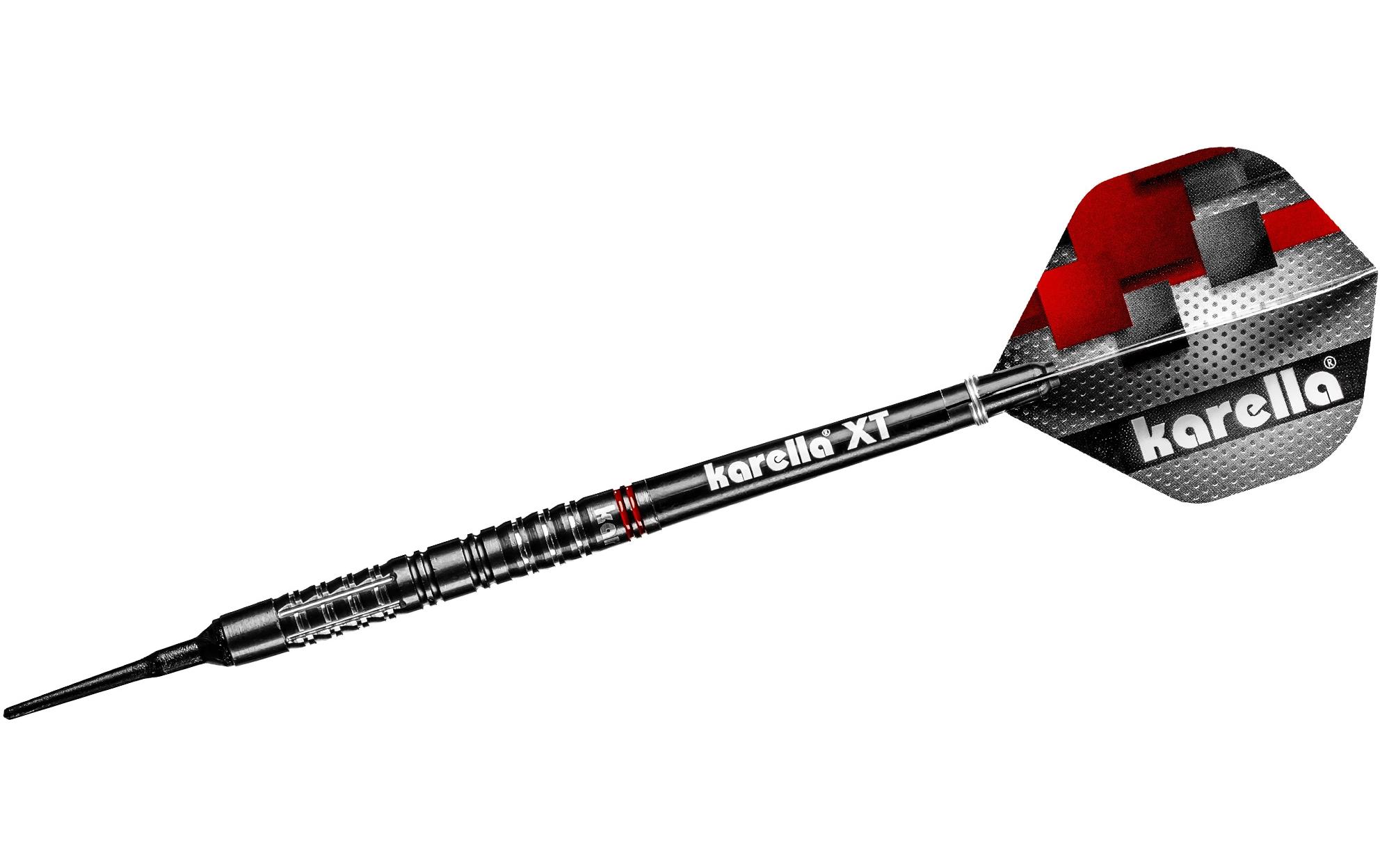 Karella Dartpfeile Softdart SuperDrive 18g, 3 Stück – Schwarz