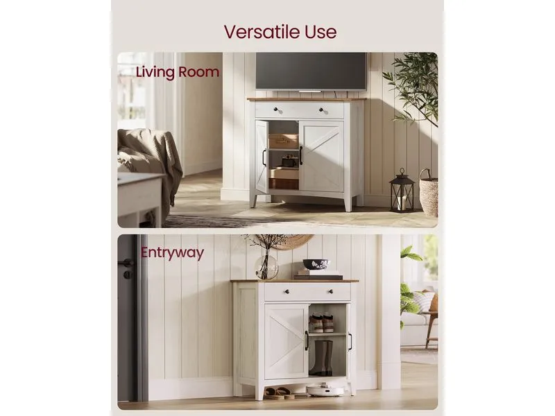 VASAGLE Kommode 80 x 80 cm, Beige/Weiss VASAGLE Kommode 80 x 80 cm, Beige/Weiss