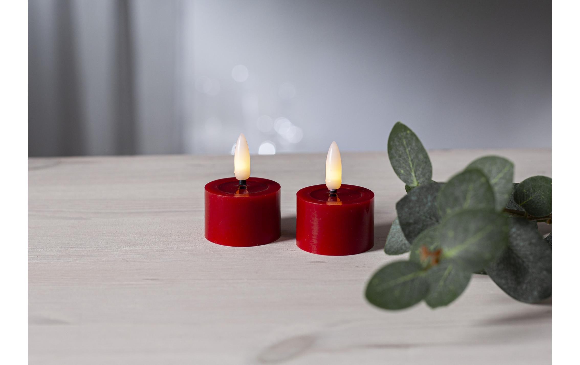 Star Trading LED Teelichter Set 2 Pack Flow 5 cm – rot